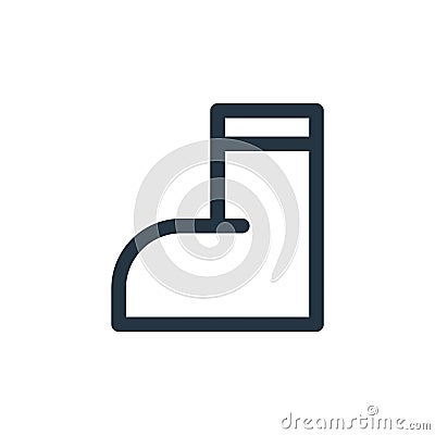 gumboot vector icon isolated on white background. Outline, thin line gumboot icon for website design and mobile, app development. Vector Illustration