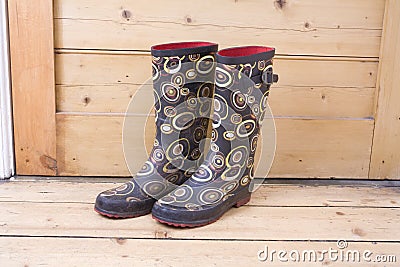 Gumboots with Pattern Stock Photo