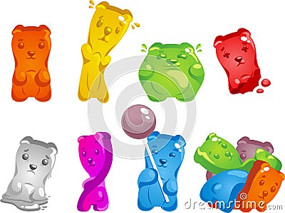 Gummy bear cartoon collection Cartoon Illustration