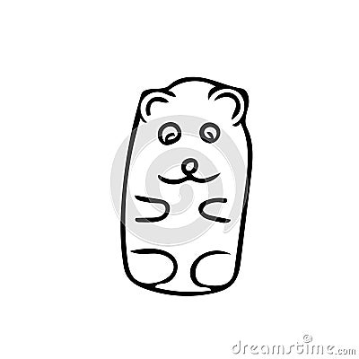 Gummy bear hand drawn element in doodle style. vector scandinavian monochrome minimalism. sweets, chewing gum, jelly, Marmalade, Stock Photo