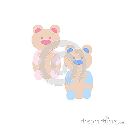 Gummy bear icon vector sign and symbol isolated on white background, Gummy bear logo concept Vector Illustration