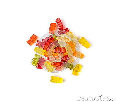 Gummy Bears Pile Isolated sugar Editorial Stock Photo