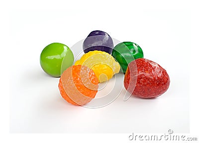 Gummy fruit sweets Stock Photo