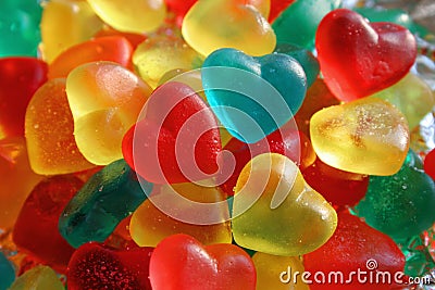 Gummy Hearts Stock Photo