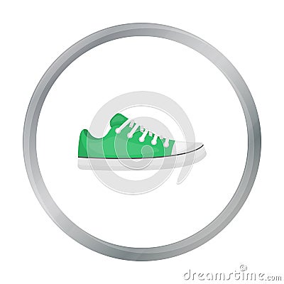 Gumshoes icon in cartoon style isolated on white background. Shoes symbol stock Vector Illustration