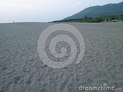 Parangtritis Sand Dune, The Sahara of Indonesia Stock Photo