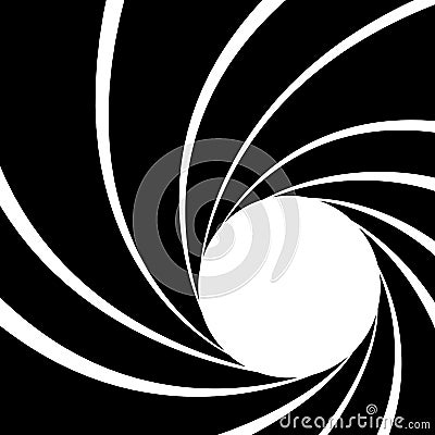 Gun barrel effect a classic theme black and white Vector Illustration