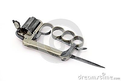 Gun brass knuckles ?Apache? Stock Photo