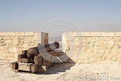 Gun in the Castle Santa Barbara Stock Photo