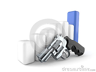 Gun with chart Stock Photo