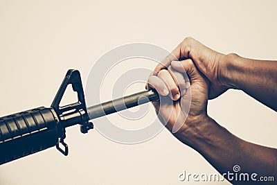 Gun control Stock Photo