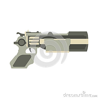 Gun futuristic weapon vector illustration blaster game laser space pistol Vector Illustration