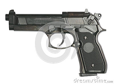 Gun isolated on white Stock Photo