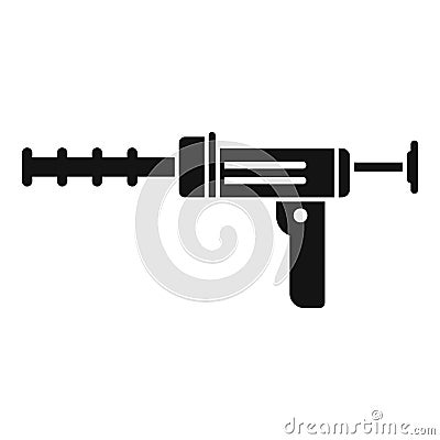 Gun pistol icon simple vector. Silicone tube Vector Illustration