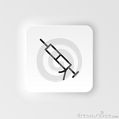 Gun, sealant vector icon. Element of design tool for mobile concept and web apps vector. Thin neumorphic style vector Vector Illustration