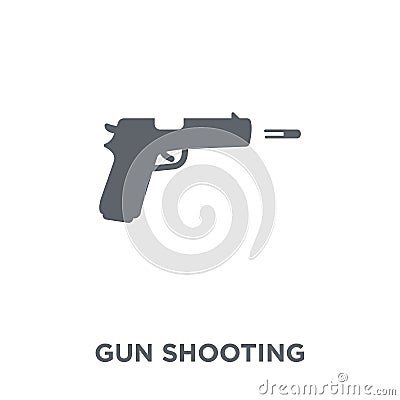 gun shooting icon from Army collection. Vector Illustration