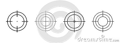Gun sight crosshairs set Vector Illustration