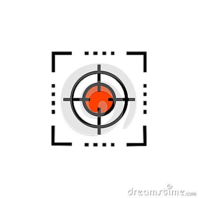 Gun target icon. Gun target design concept from Productivity collection. Simple element vector illustration on Vector Illustration