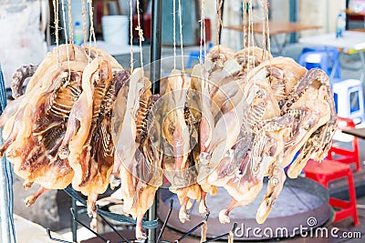 Market in Chikan Old Town. a famous National Historic and Cultural Town of China in Kaiping, Guangdong, China. Stock Photo