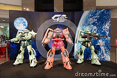 Gundam Docks at Time Square, Hong Kong Editorial Stock Photo