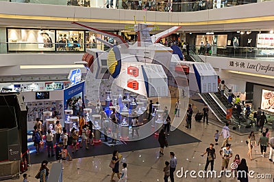 Gundam Docks at Time Square, Hong Kong Editorial Stock Photo