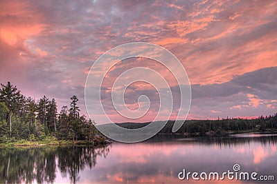 Gunflint Trail in Superior National Forest, Minnesota Stock Photo