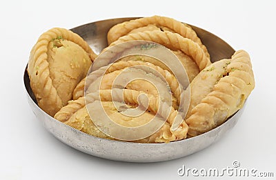 Gunjiya sweet food Stock Photo