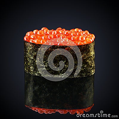 Gunkan Ikura with caviar Stock Photo