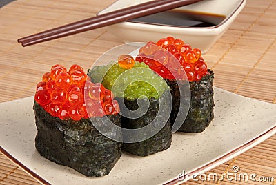 Gunkan sushi Stock Photo