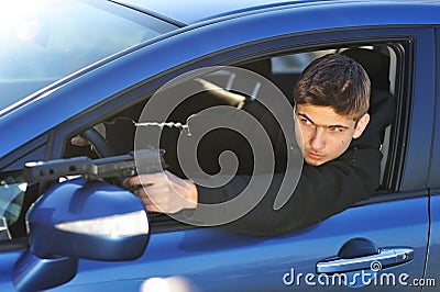 Gunman Stock Photo