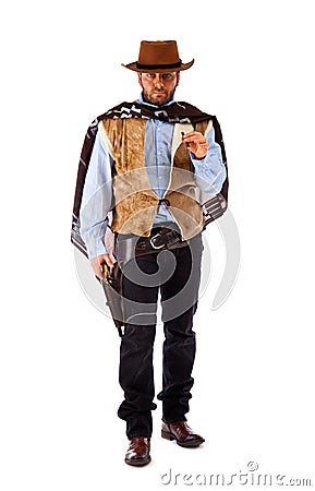 Gunman in the old wild west Stock Photo