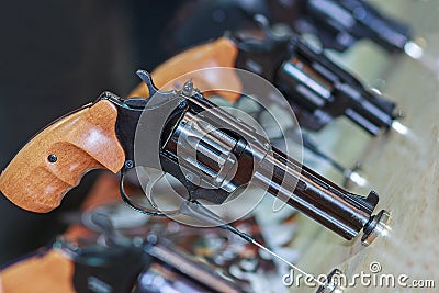 Guns on the counter Editorial Stock Photo