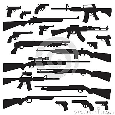 Guns Vector Illustration