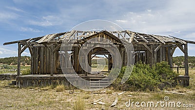 Gunsmoke Movie Set In Southern Utah Stock Photo