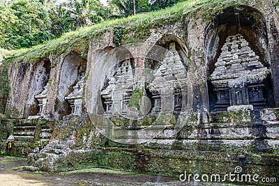 Gunung Kawi, ancient temple and funerary complex in Tampaksiring, Bali, Indonesia Stock Photo