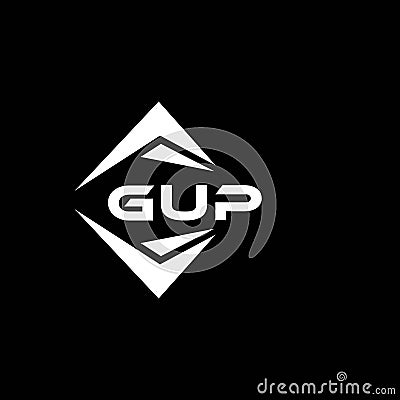 GUP abstract technology logo design on Black background. GUP creative initials letter logo concept Vector Illustration