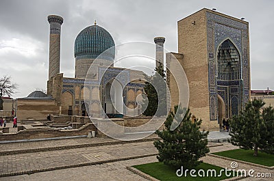 Gur Emir mausoleum of the Asian conqueror Tamerlane (also known Stock Photo