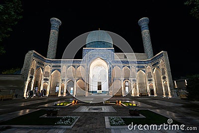 Gur Emir mausoleum of asian famous historical personality Tamerlane or Amir Timur in Samarkand, Uzbekistan Stock Photo