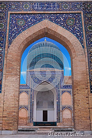The mausoleum of the Asian conqueror Tamerlane in Samarkand, Uzbekistan Stock Photo