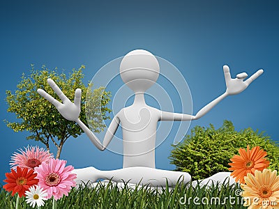 Guru meditation Stock Photo