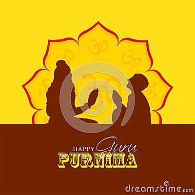 Vector Illustration for Guru Purnima Celebration day Vector Illustration
