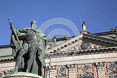 Gustavo Erici Statue by Hubert 1773; Riddarhuset - Riddarhusto Stock Photo