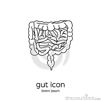 Gut human digestive system Vector Illustration