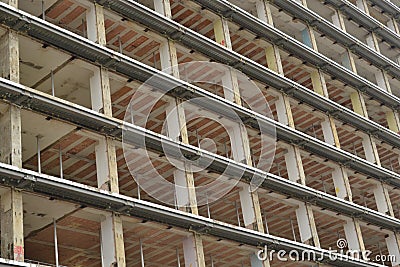 Gutted multistorey building Stock Photo