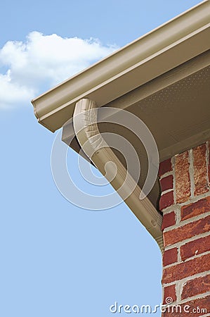 Gutter and downspout Stock Photo