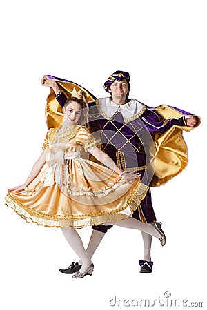 Guy and girl dressup as Prince and Princess Stock Photo