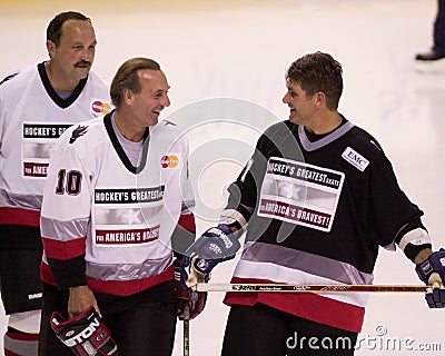 Guy Lefleur and Ray Bourque. Editorial Stock Photo