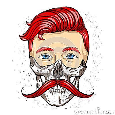 Guy with mustache. Vector Illustration