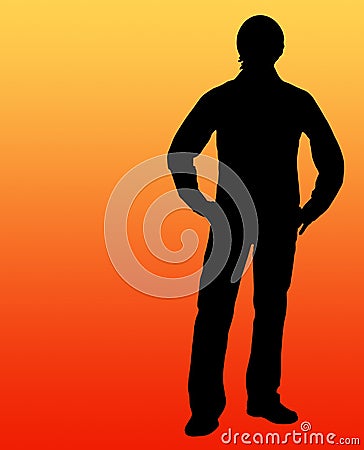 Guy silhouette Stock Photo