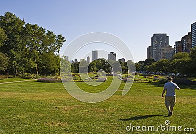 Guy Waling in City Park Editorial Stock Photo